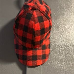 Plaid Red and Black Women's Hat